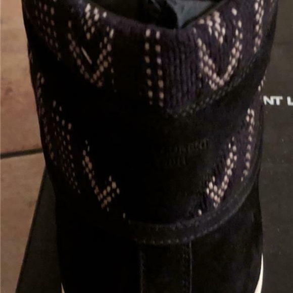 Saint Laurent "Ikat" Suede Distressed Sneakers - Picture 4 of 6